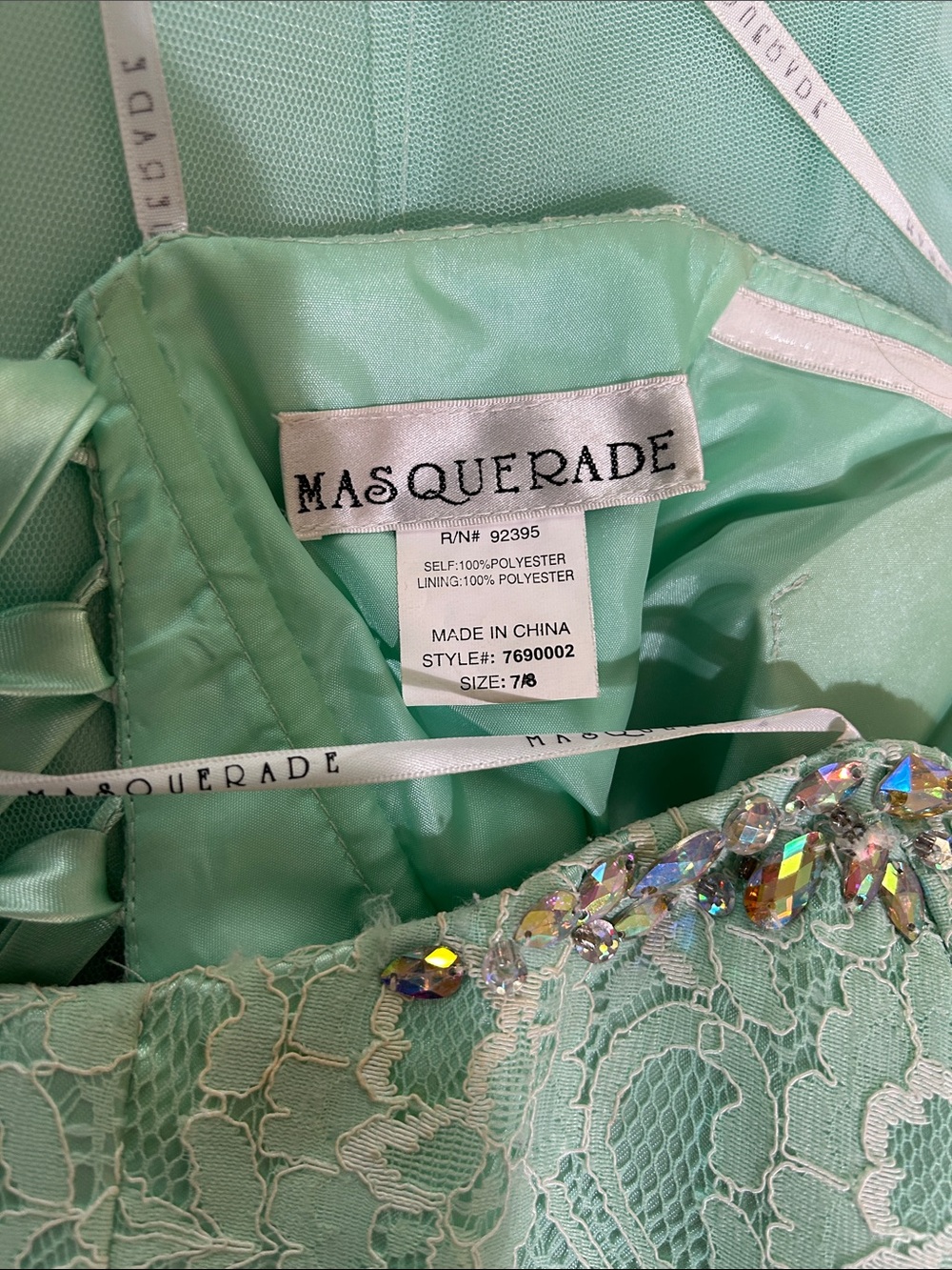 Masquerade Rhinestone & Ruffle Gown - Picture 8 of 12